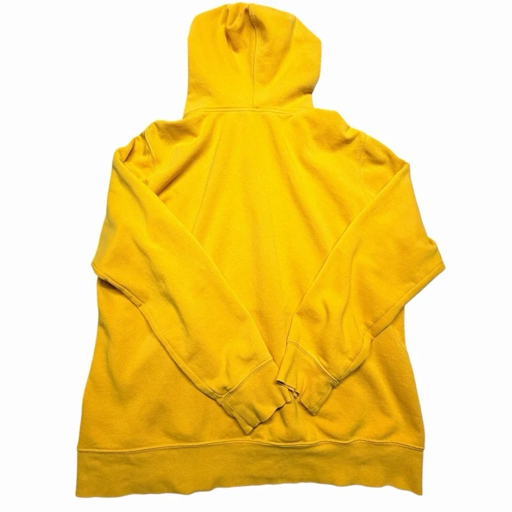 The‎ North Face Hoodie Mens Yellow Big Logo Pullover Sweatshirt Large